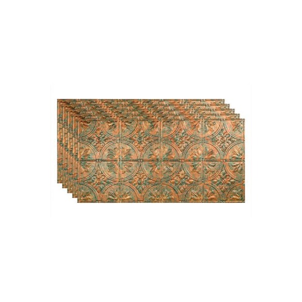 Acoustic Ceiling Products Fasade Traditional Syle # 2 - 48-3/8" x 24-3/8" PVC Glue Up Tile in Copper Fantasy - PG5111 - main